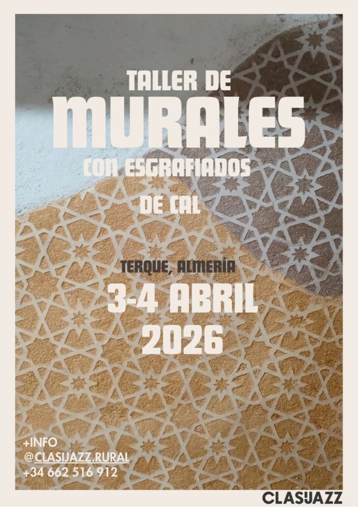 Taller de Murales con Esgrafiado de Cal_Belén Sierra – «El Molino» Clasijazz Rural